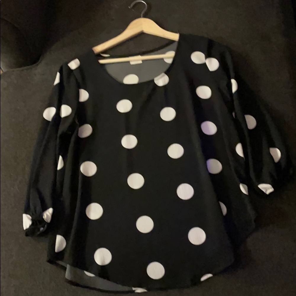 Polka dot blouse